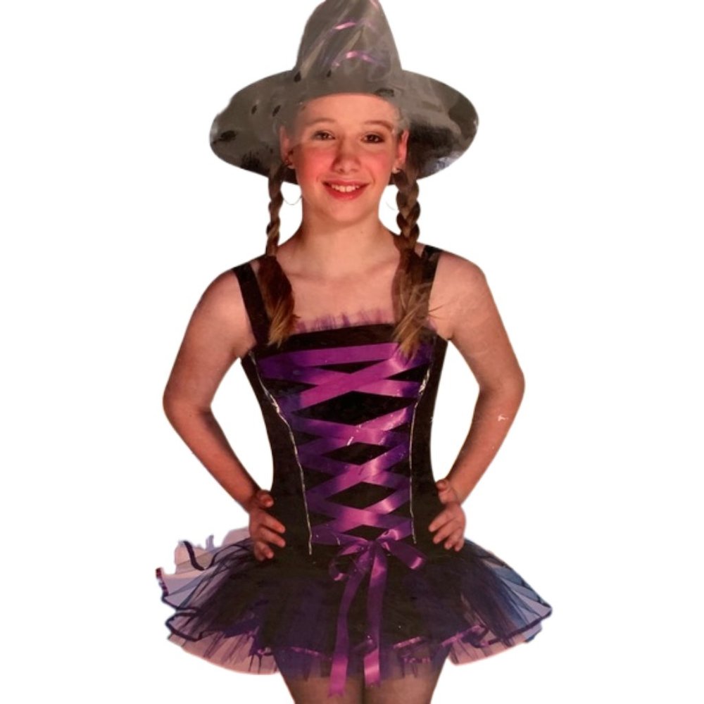 Teen Witchy La Bouf Purple Witch Tutu Costume